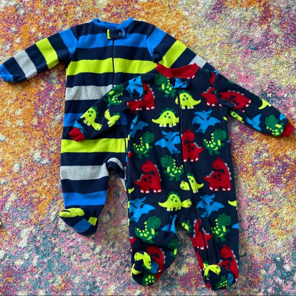 2 3-6M Garanimals Fleece Sleepers